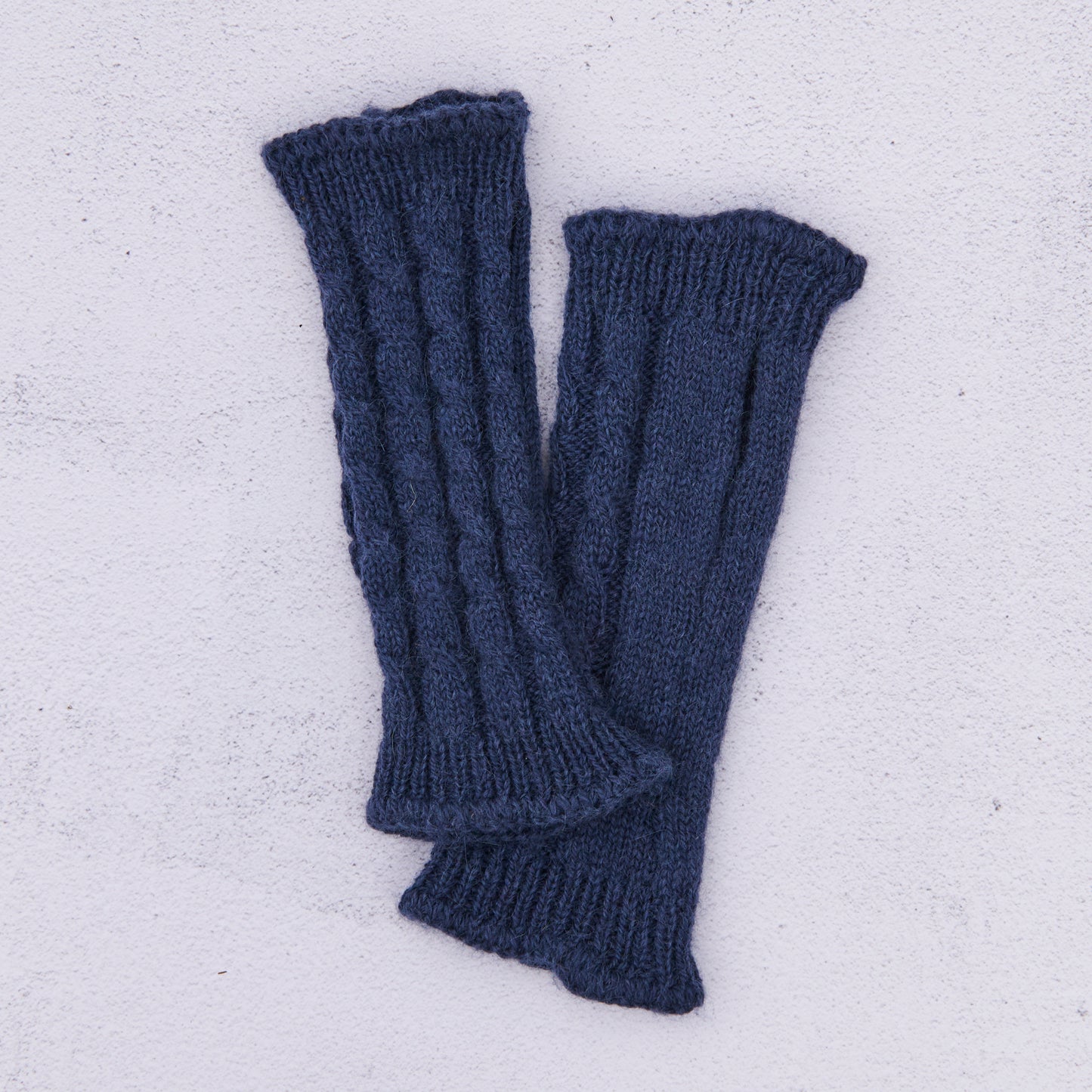 Cable Alpaca Wrist Warmers