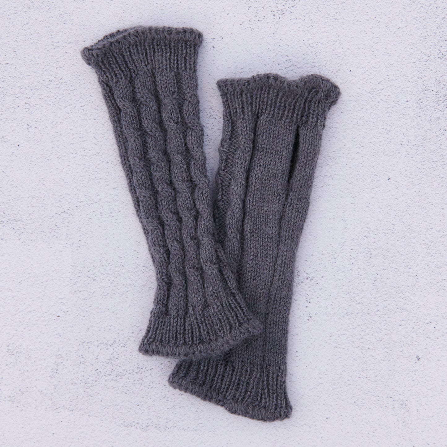 Cable Alpaca Wrist Warmers