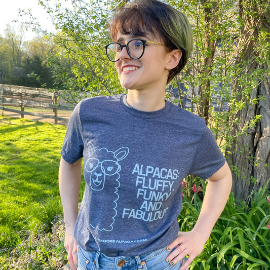 Alpacas: Fluffy, Funky and Fabulous Adult T-Shirt