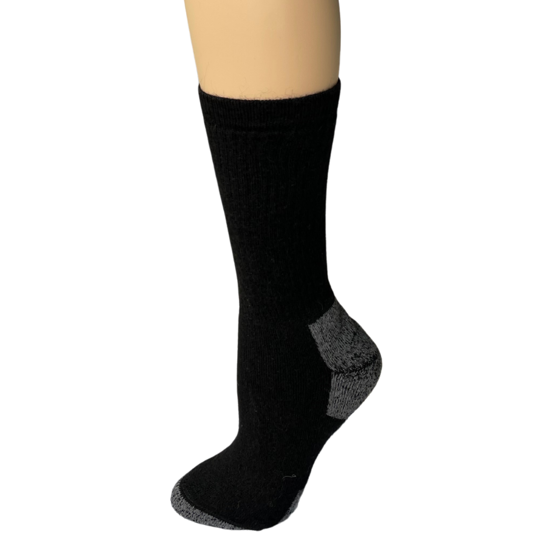 Licorice Alpaca Crew Socks Medium Weight
