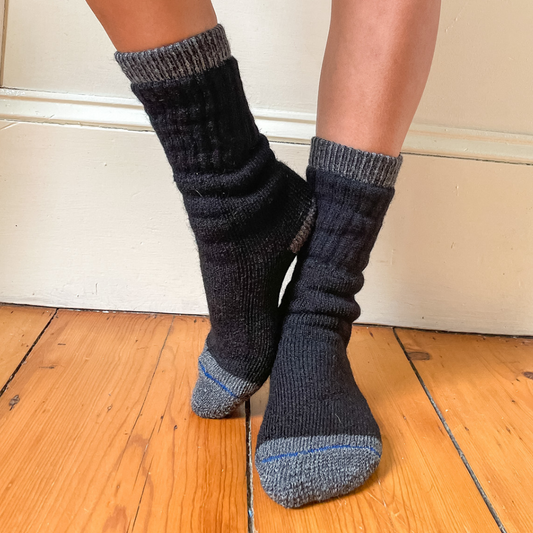 Licorice Alpaca Winter Socks
