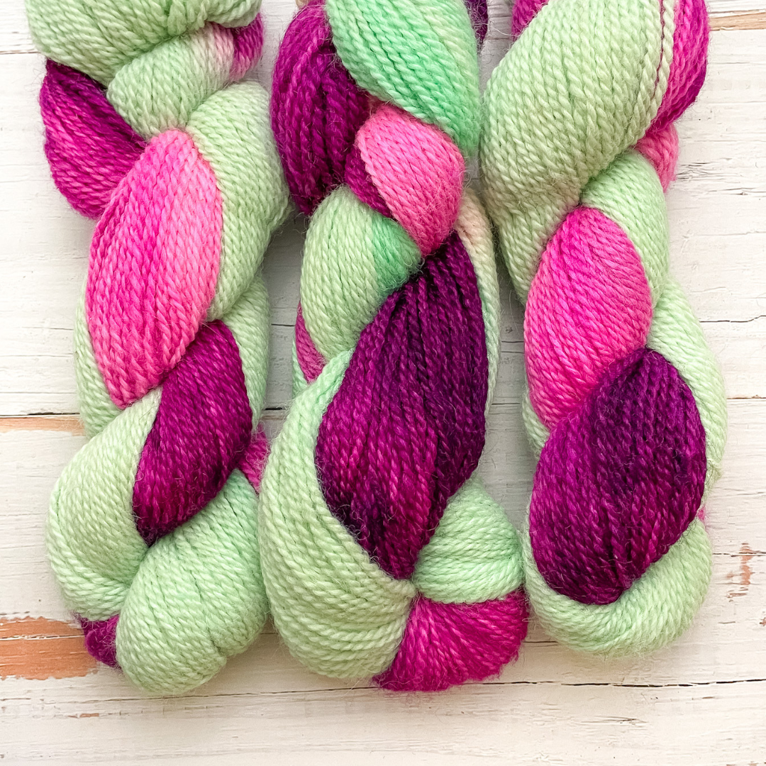 Raspberry Mojito Light Worsted Alpaca Yarn
