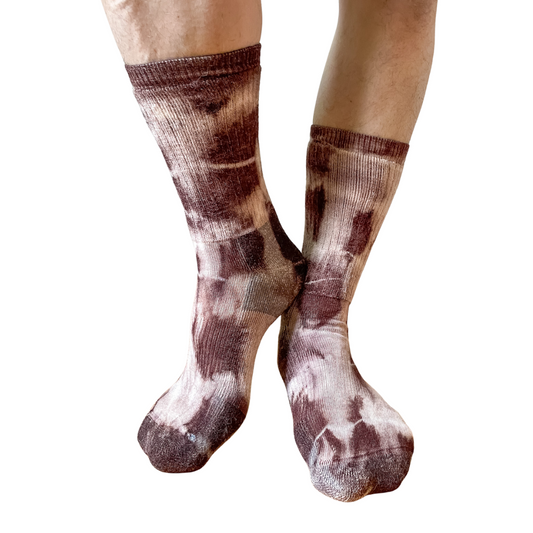Lotus Tie Dye Crew Socks - Medium Weight Assorted Fun Color Combinations