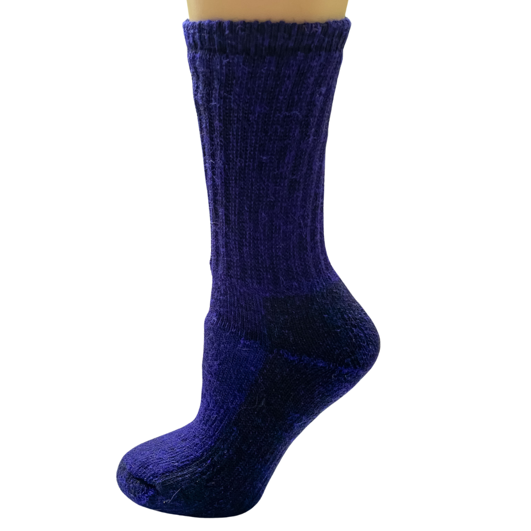 Alpaca Crew Socks - Heavy Weight Sock, Reinforced Heels & Toes, Moisture Wicking