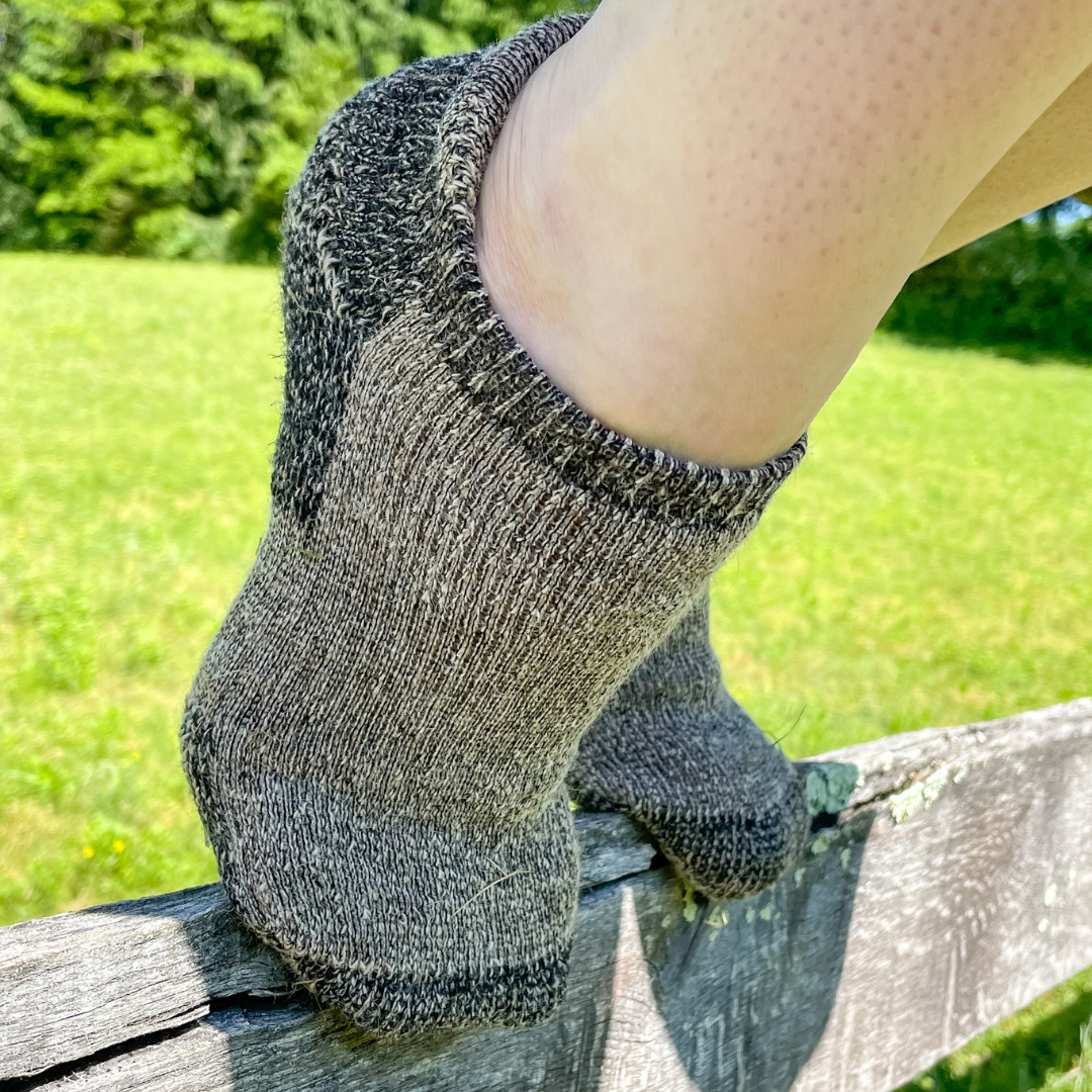Midweight Ankle Alpaca Sock - Reinforced Heels and Toes, Breatheable Sock