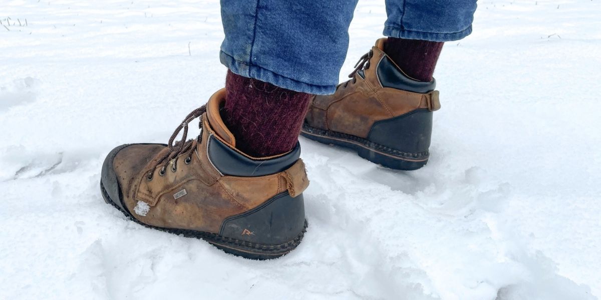boots with socks showing in show
