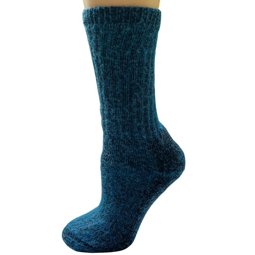 Alpaca Crew Socks - Heavy Weight Sock, Reinforced Heels & Toes, Moisture Wicking