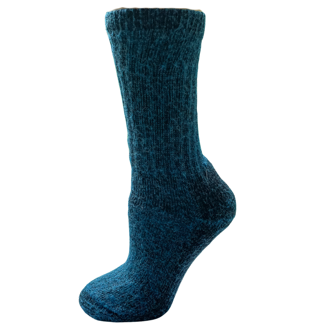 Alpaca Crew Socks - Heavy Weight Sock, Reinforced Heels & Toes, Moisture Wicking