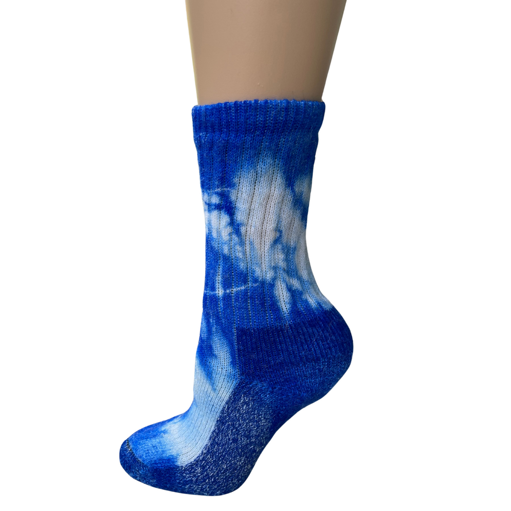 Lotus Tie Dye Crew Socks - Medium Weight Assorted Fun Color Combinations