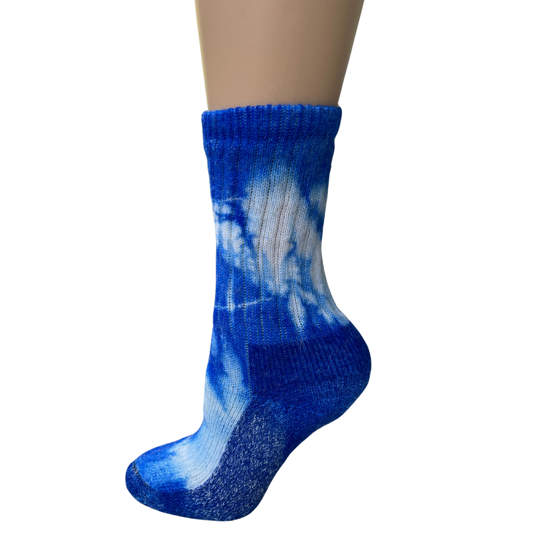 Lotus Tie Dye Crew Socks - Medium Weight Assorted Fun Color Combinations
