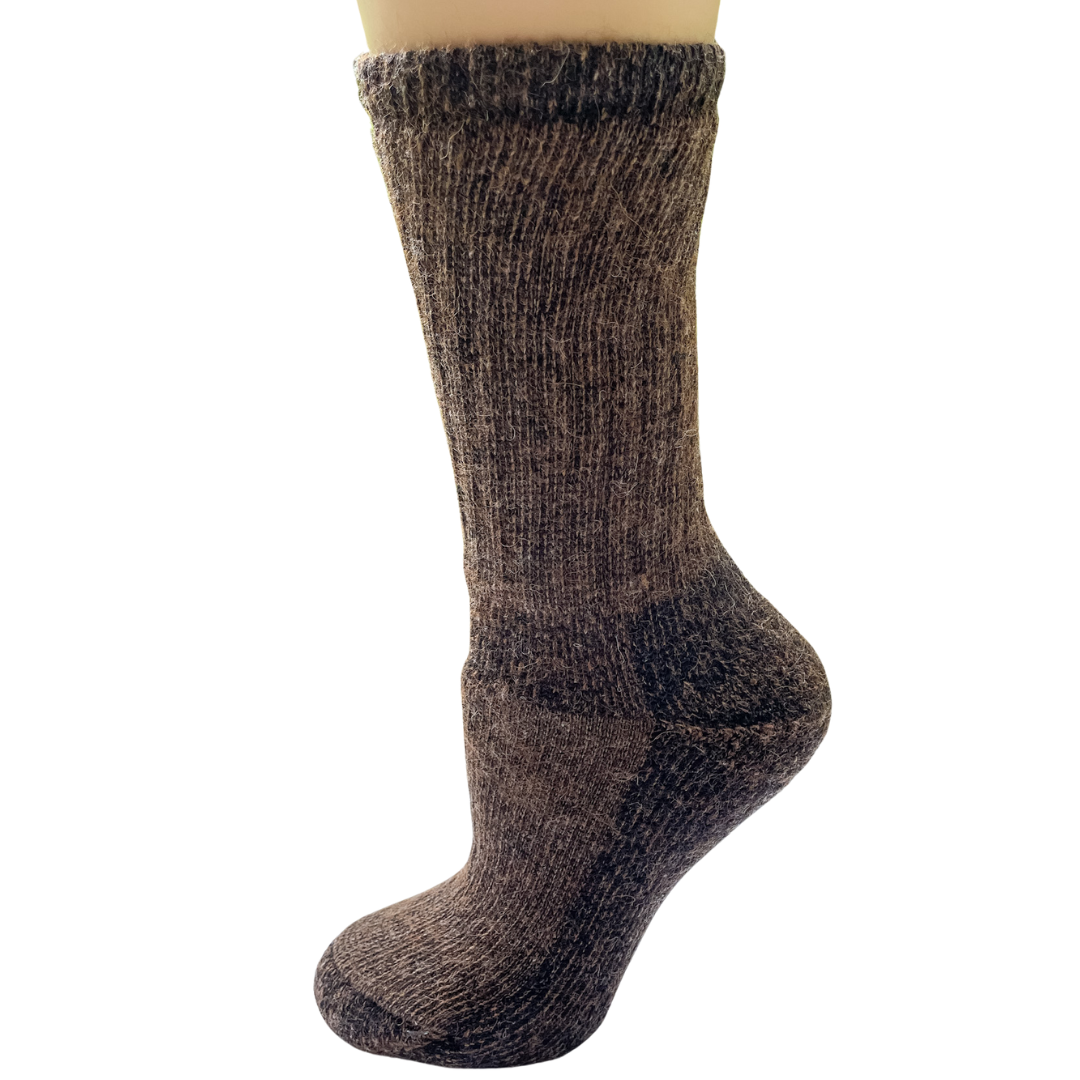 Alpaca Crew Socks - Heavy Weight Sock, Reinforced Heels & Toes, Moisture Wicking
