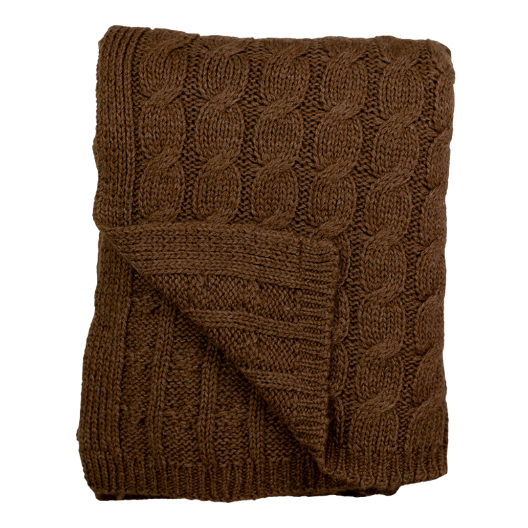 Cable Alpaca Blanket