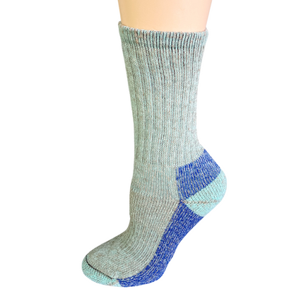 Color blocked Alpaca Crew Socks, Heavy Weight Sock with Reinforced Heels and Toes