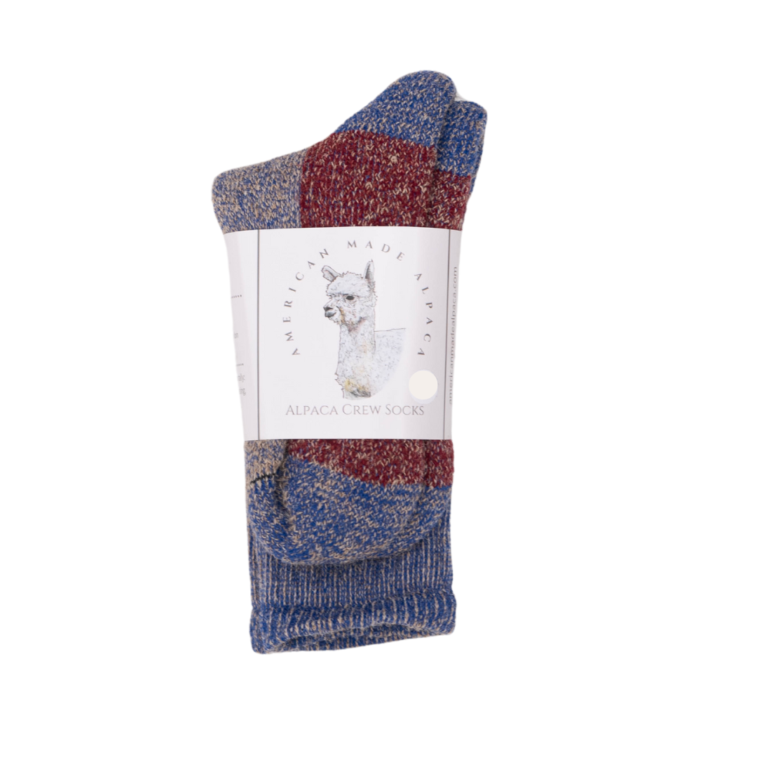 Color blocked Alpaca Crew Socks