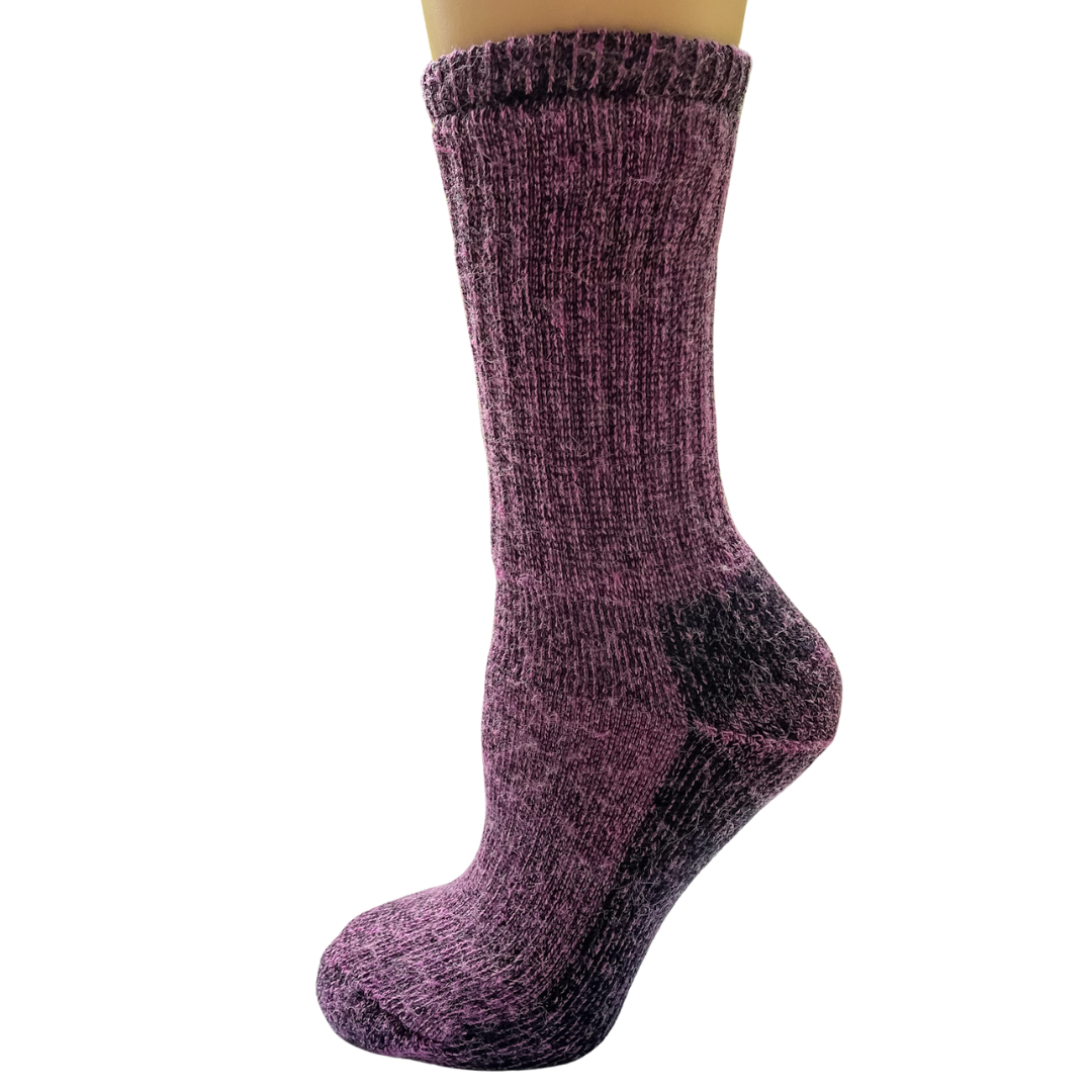 Alpaca Crew Socks - Heavy Weight Sock, Reinforced Heels & Toes, Moisture Wicking