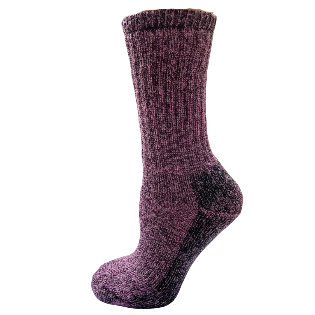 Alpaca Crew Socks - Heavy Weight Sock, Reinforced Heels & Toes, Moisture Wicking