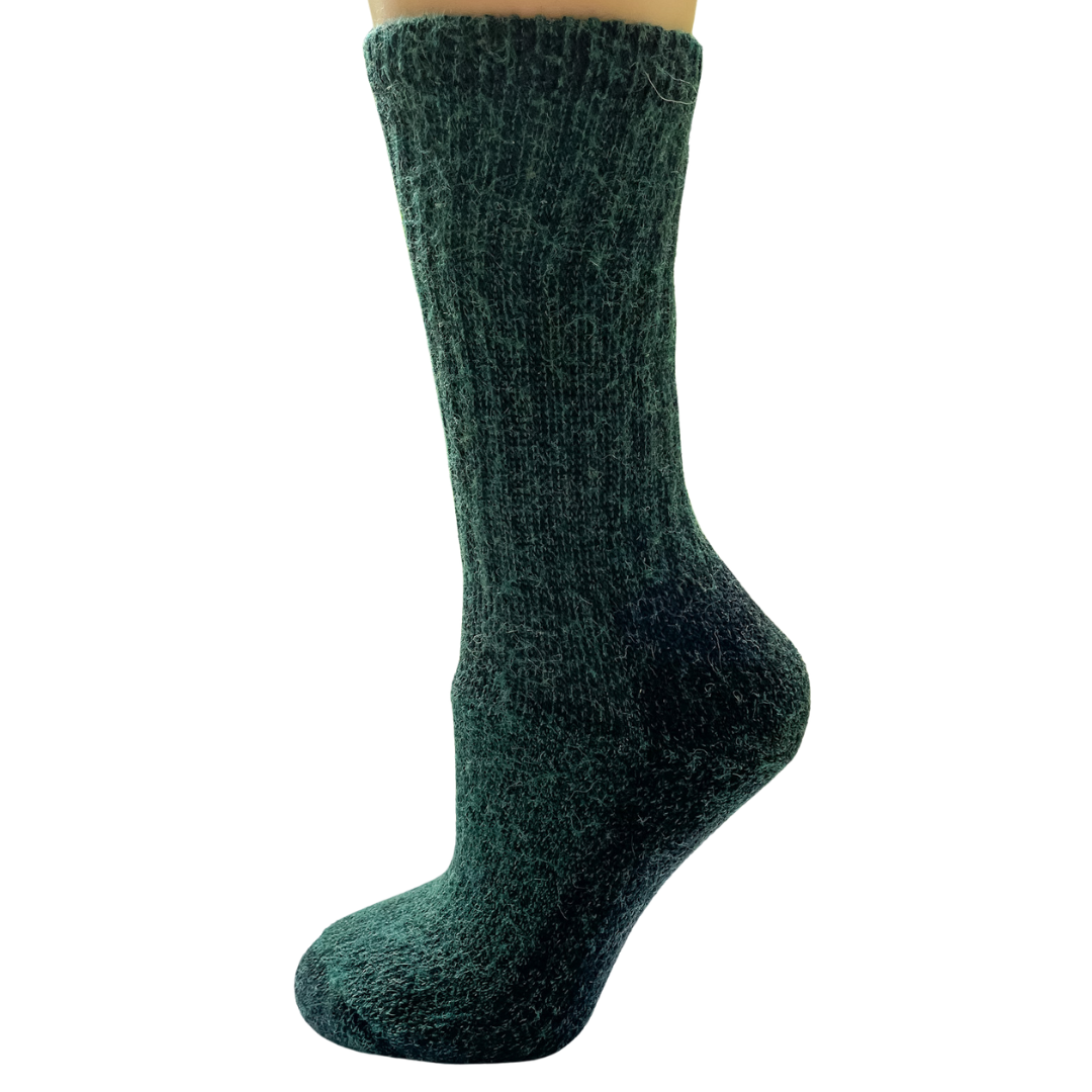 Alpaca Crew Socks - Heavy Weight Sock, Reinforced Heels & Toes, Moisture Wicking