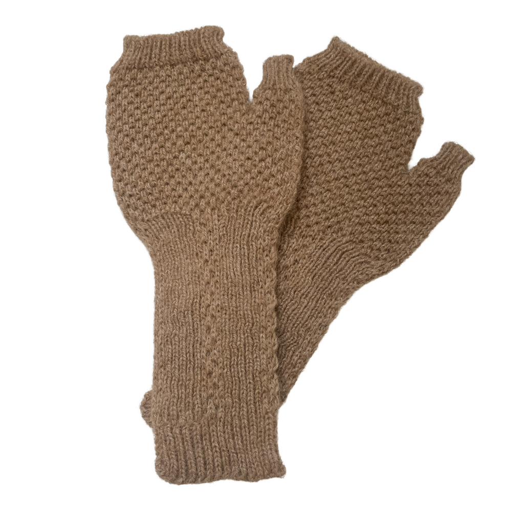 Fawn wrist warmer on white background