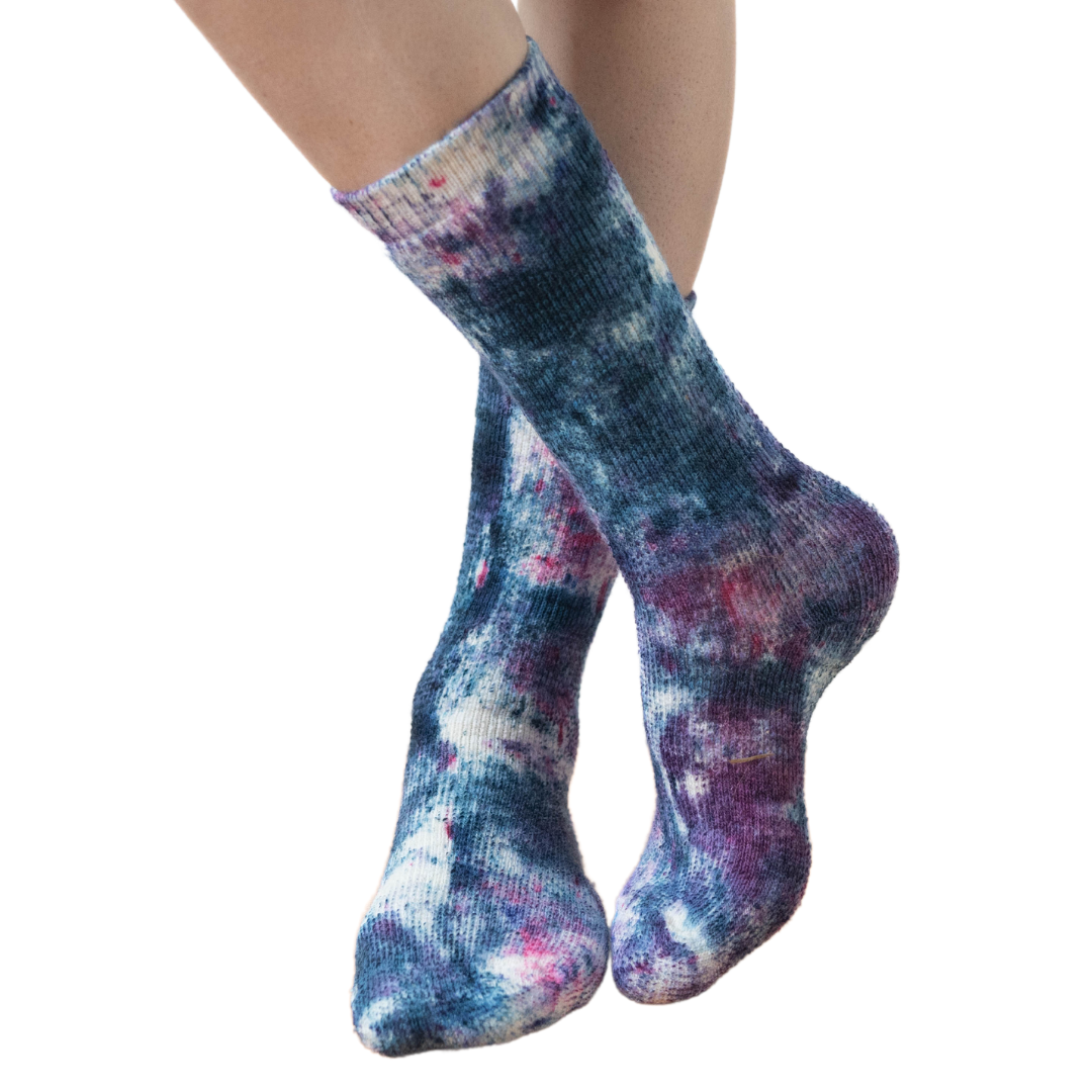 Hand Dyed Cosmo Socks - Alpaca and Wool Blend Mid Weight Socks