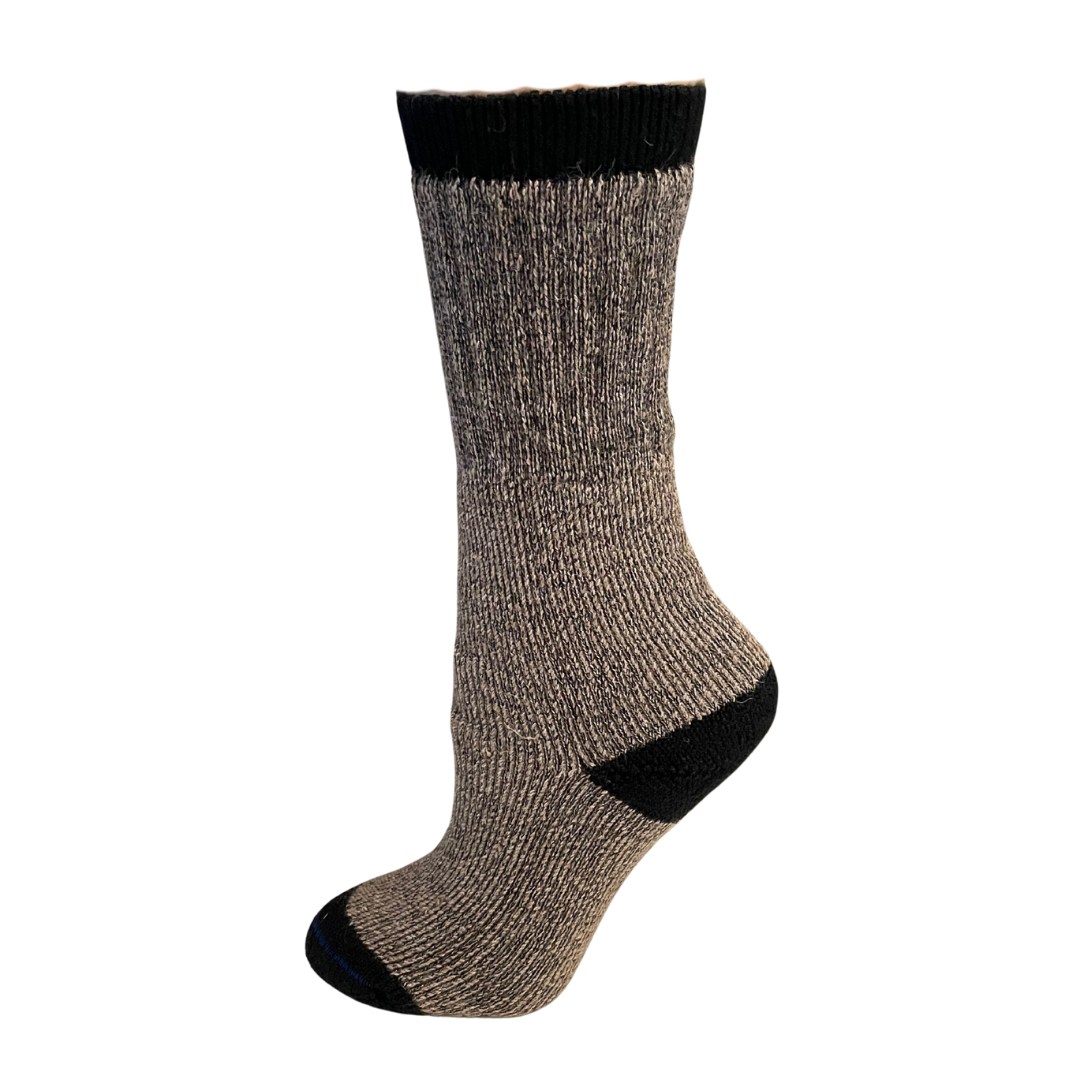 Licorice Alpaca Crew Socks Medium - Heavy Weight