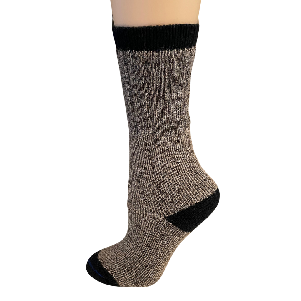 Licorice Alpaca Crew Socks Medium - Heavy Weight