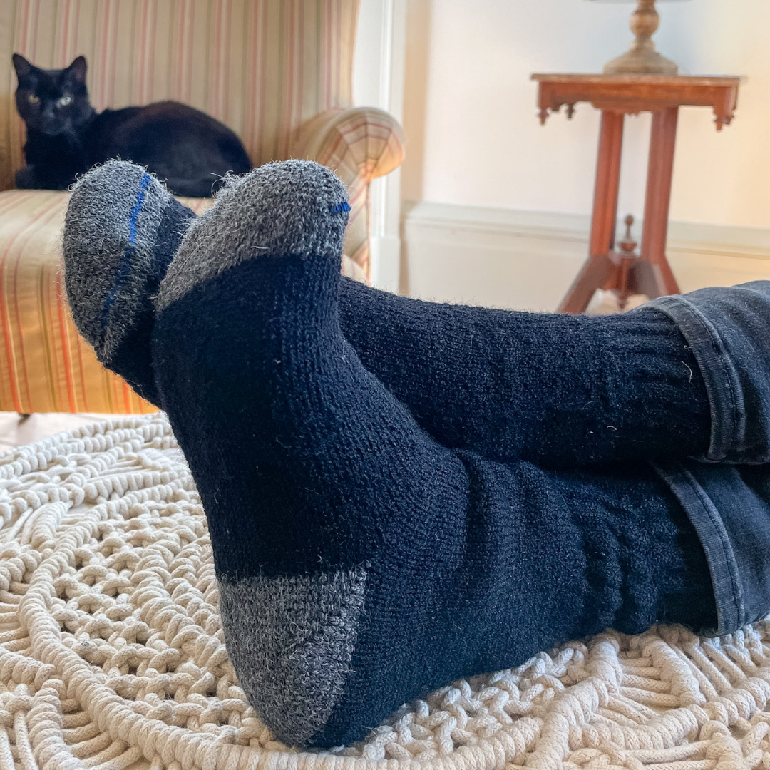Licorice Alpaca Crew Socks Medium Weight