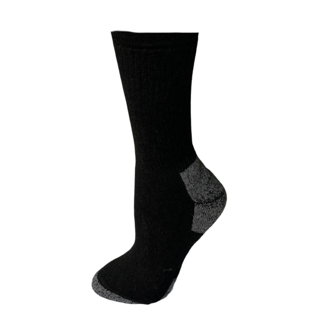 Licorice Alpaca Crew Socks Medium - Heavy Weight