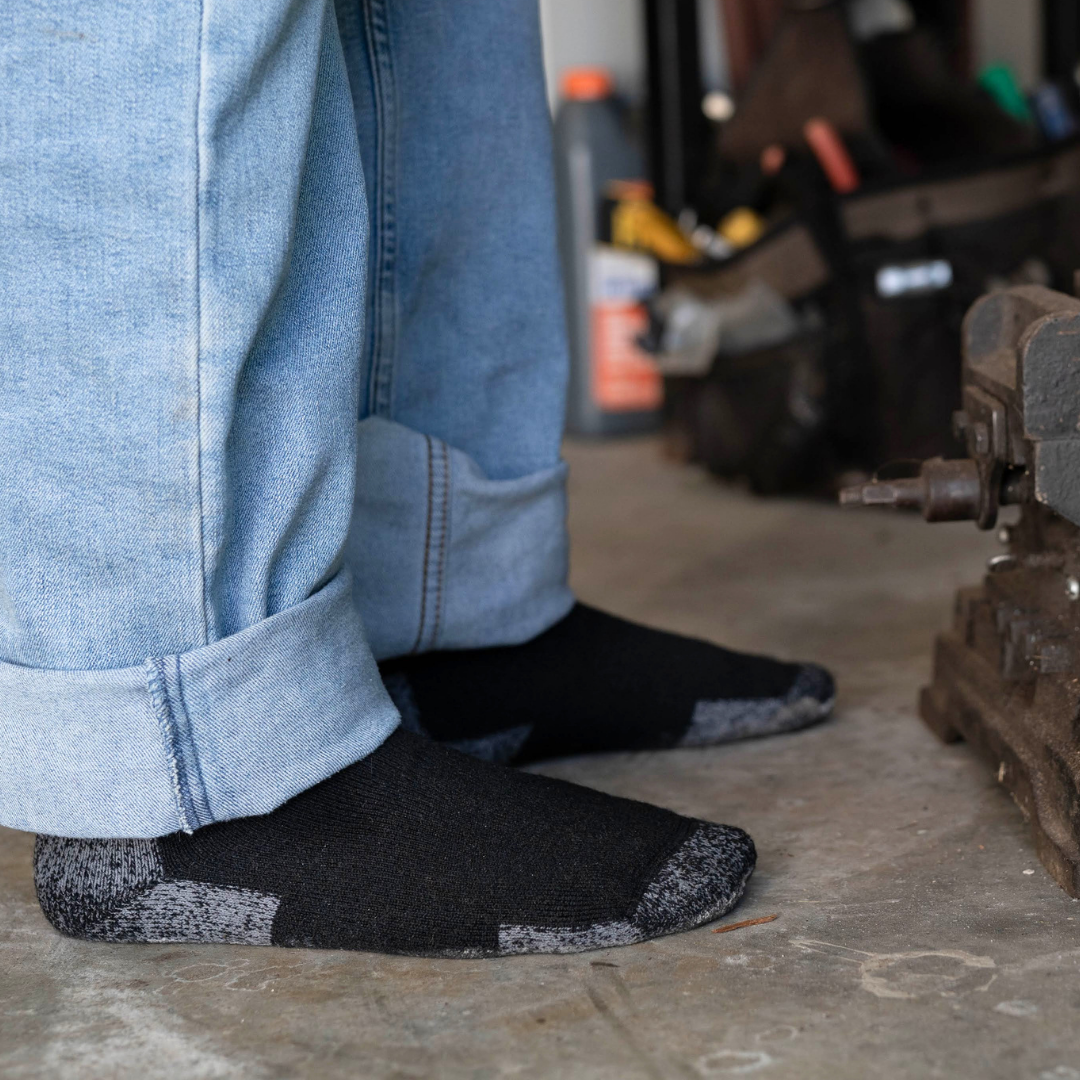 Licorice Alpaca Crew Socks Medium - Heavy Weight