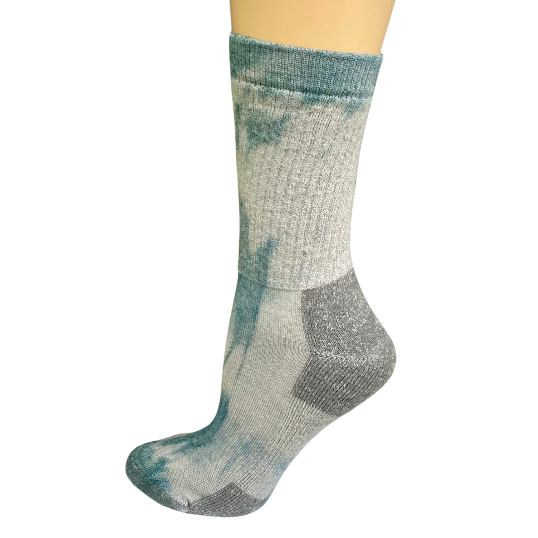 Lotus Tie Dye Crew Socks - Medium Weight Assorted Fun Color Combinations