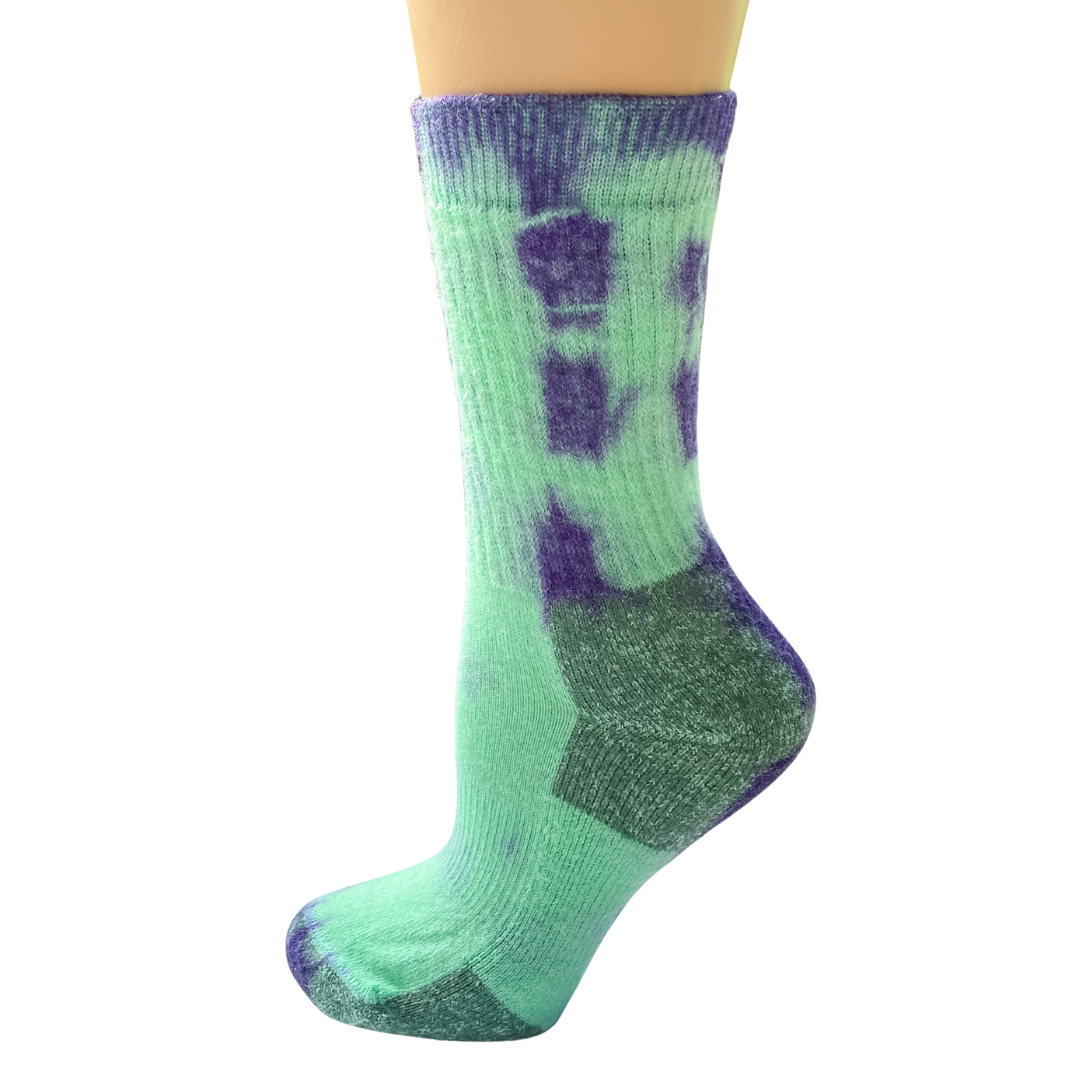 Lotus Tie Dye Crew Socks