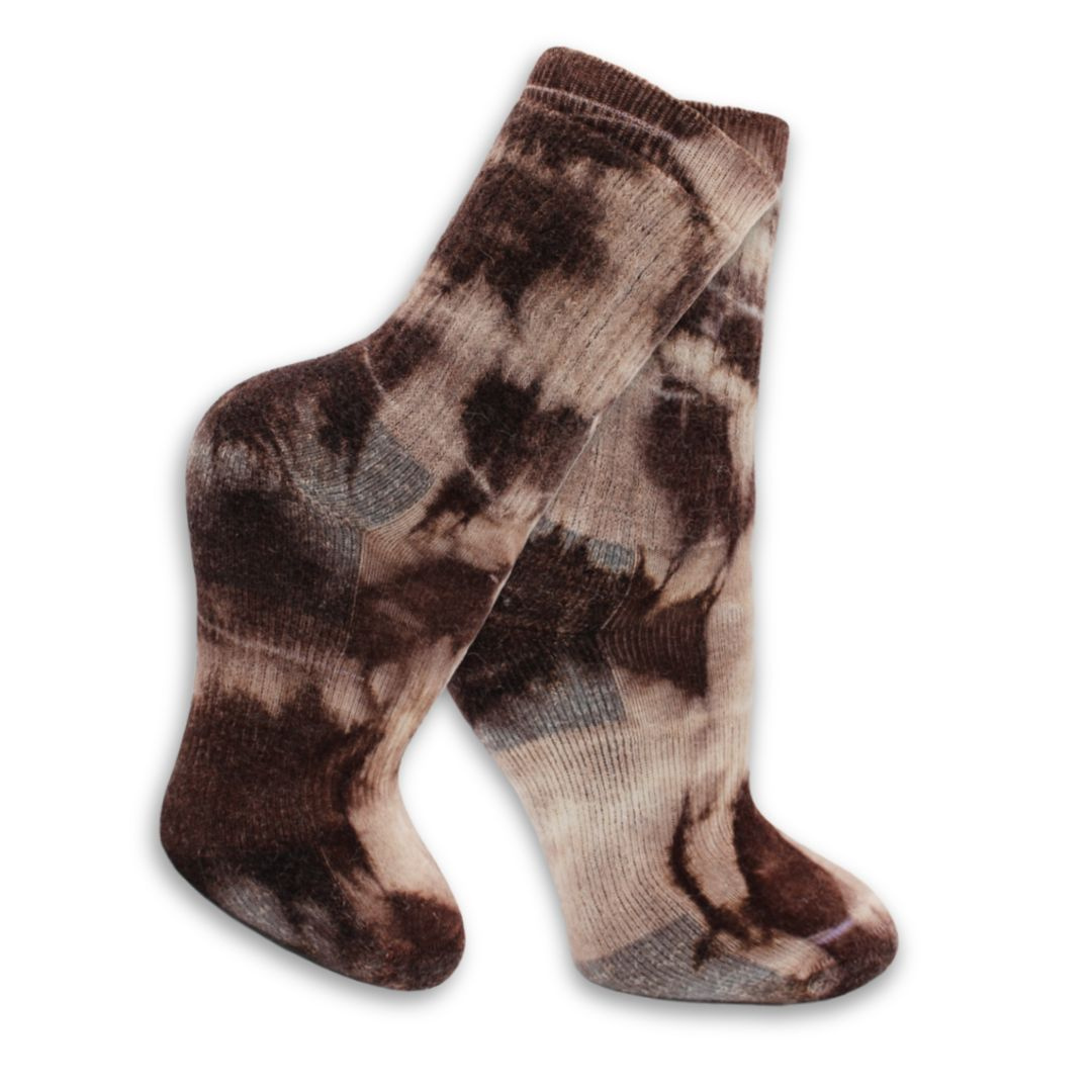 Lotus Tie Dye Crew Socks - Medium Weight Assorted Fun Color Combinations