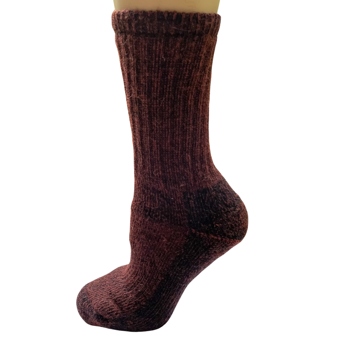 Alpaca Crew Socks - Heavy Weight Sock, Reinforced Heels & Toes, Moisture Wicking