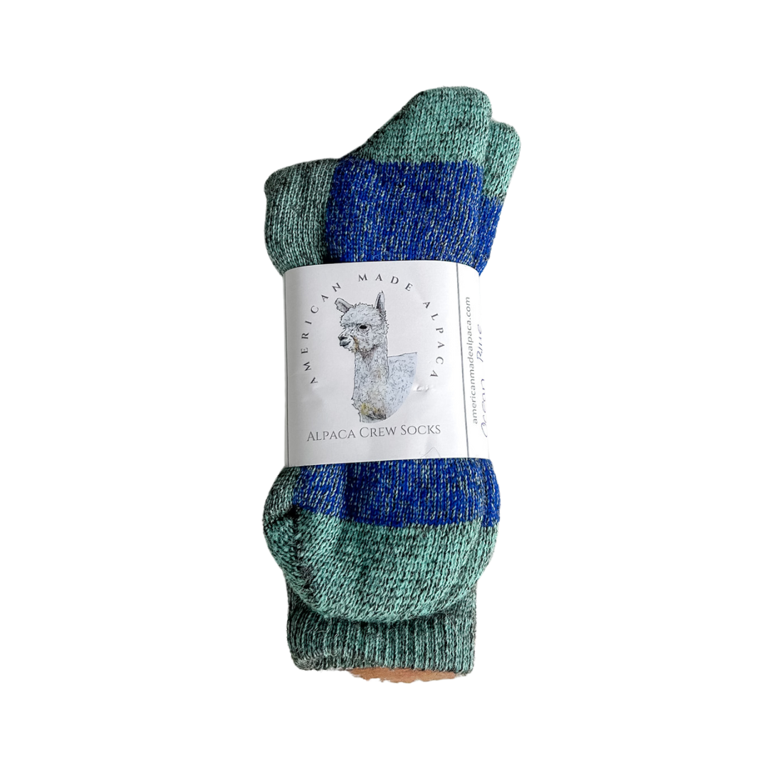 Color blocked Alpaca Crew Socks