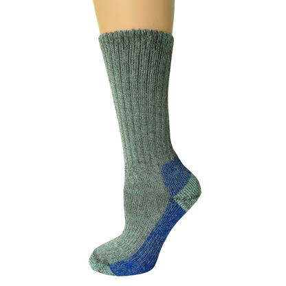 Color blocked Alpaca Crew Socks, Heavy Weight Sock with Reinforced Heels and Toes