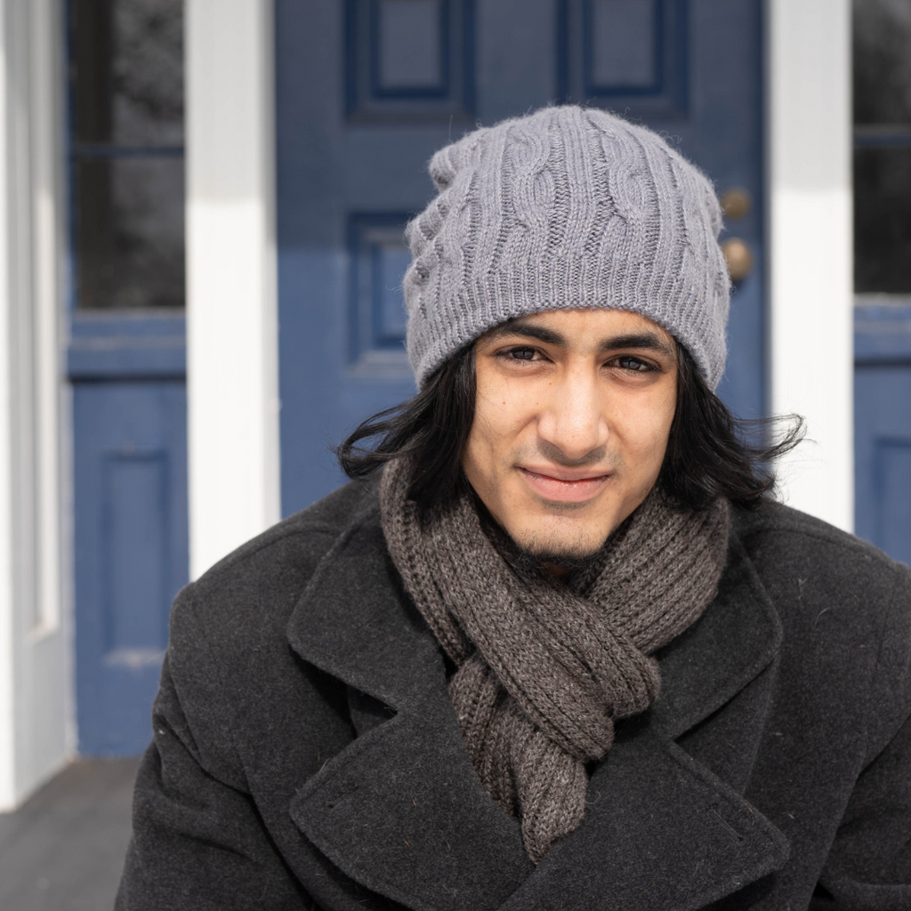 Perkins Cable Knit Alpaca Beanie