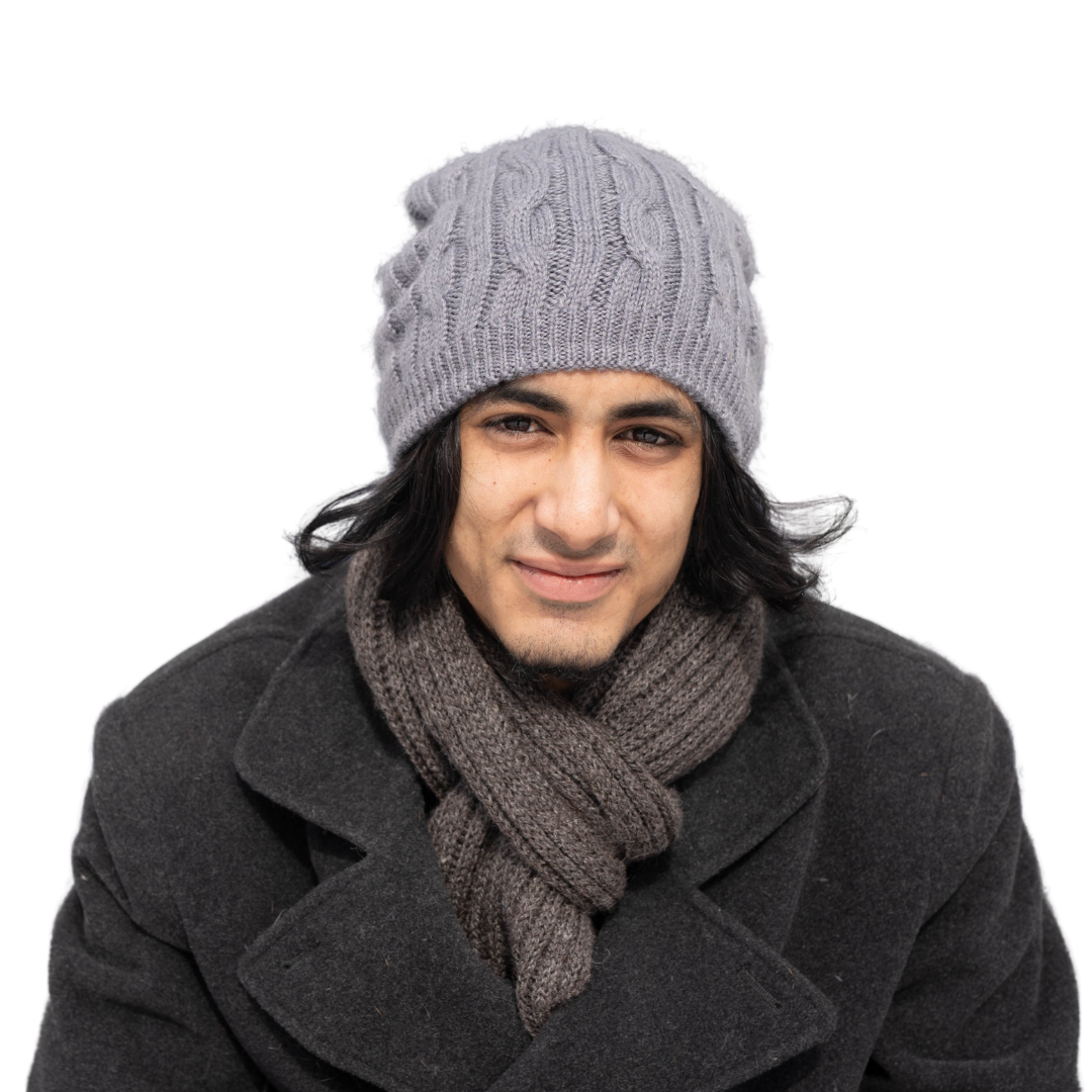 Perkins Cable Knit Alpaca Beanie