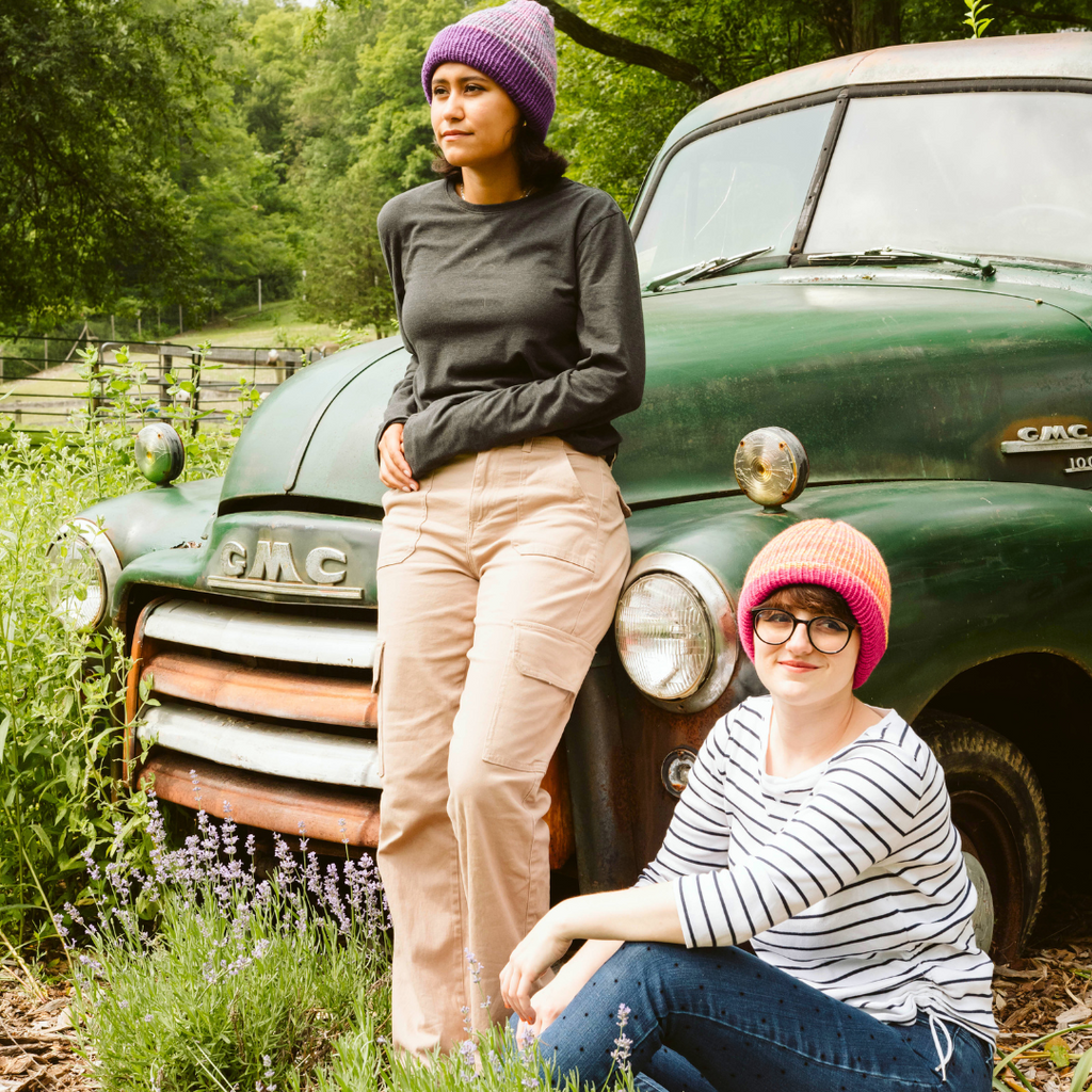 Picasso Alpaca and Merino Reversible Beanies