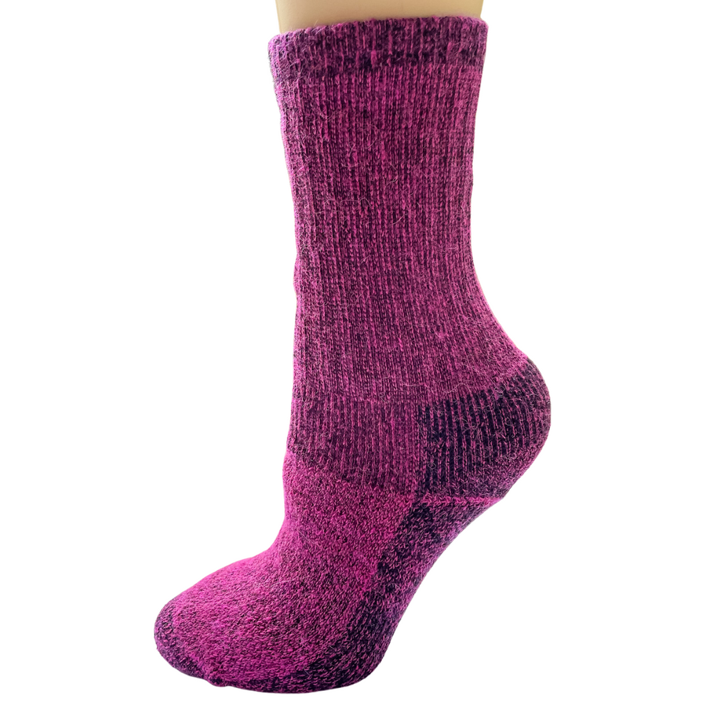 Alpaca Crew Socks - Heavy Weight Sock, Reinforced Heels & Toes, Moisture Wicking