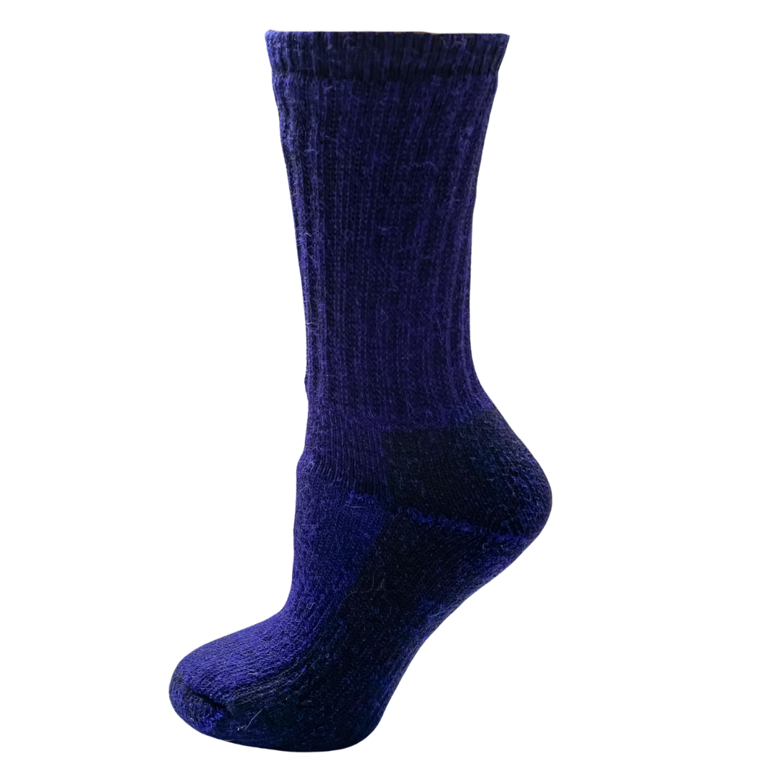 Alpaca Crew Socks - Heavy Weight Sock, Reinforced Heels & Toes, Moisture Wicking