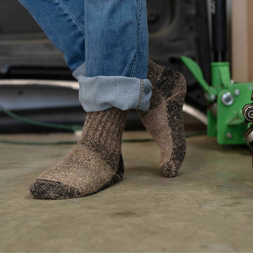 Alpaca Crew Socks - Heavy Weight Sock, Reinforced Heels & Toes, Moisture Wicking