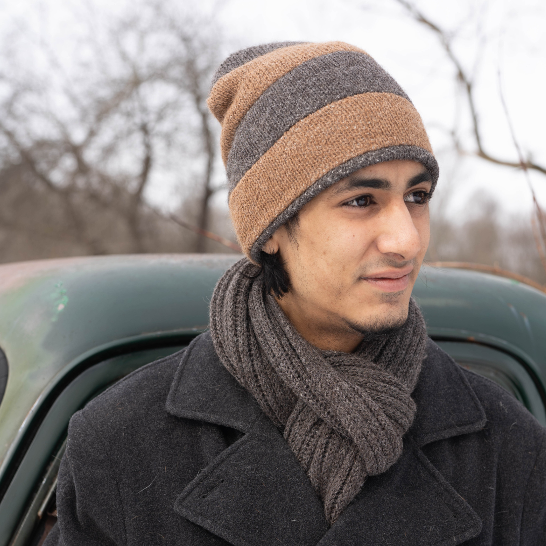 Alpaca Ribbed Scarf
