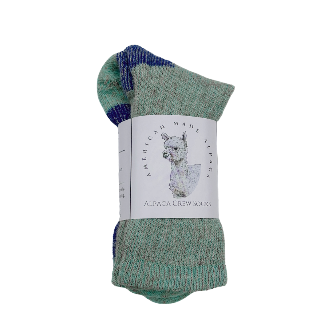 Color blocked Alpaca Crew Socks