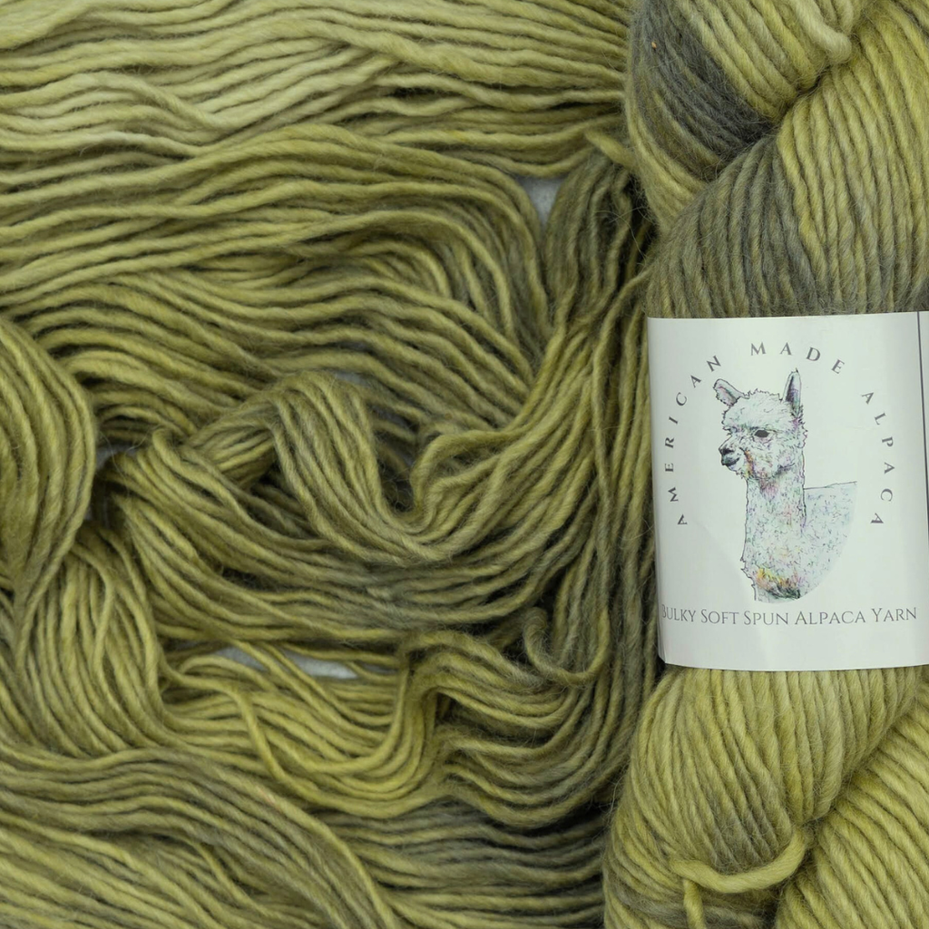 Silver Moss Soft Spun Single Bulky Alpaca Yarn