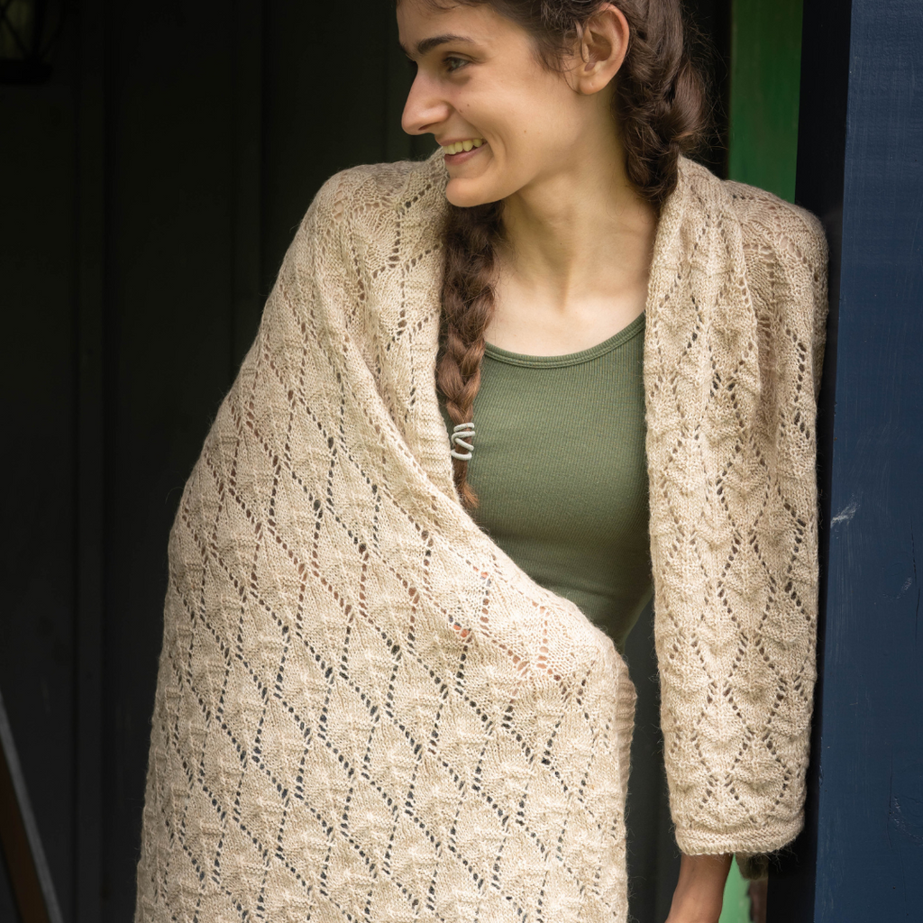 Tessa Diamond Alpaca Shawl
