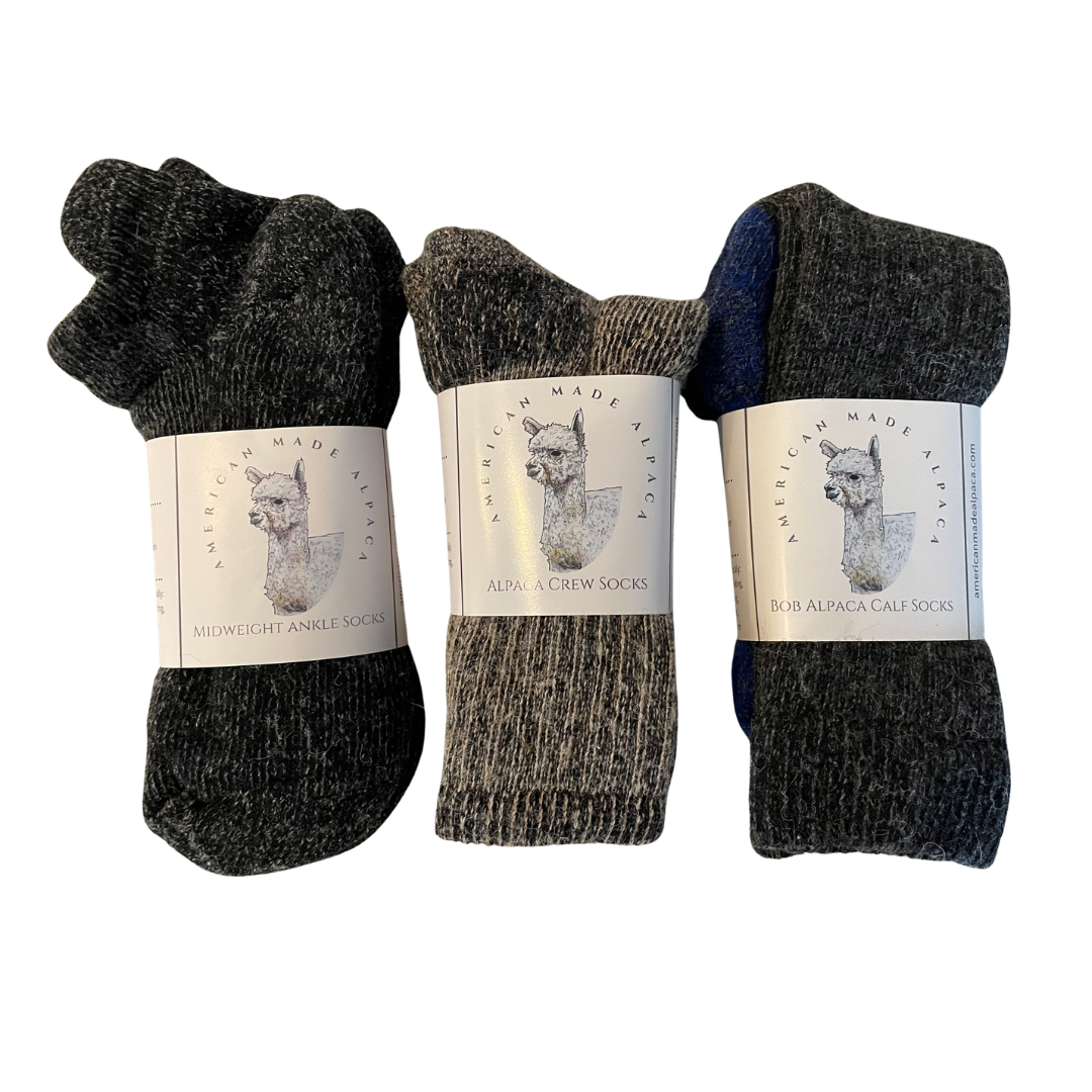 Try Me Alpaca Sock Bundle With Free Water Resistant Pouch (3 socks total)