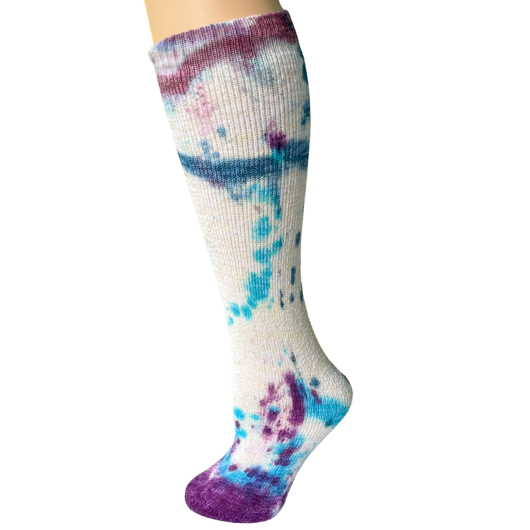 Hand Dyed Cosmo Socks - Alpaca and Wool Blend Heavy Weight Socks