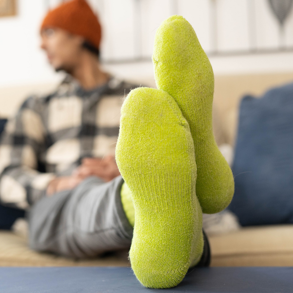 Alpaca Crew Socks - Heavy Weight Sock, Reinforced Heels & Toes, Moisture Wicking