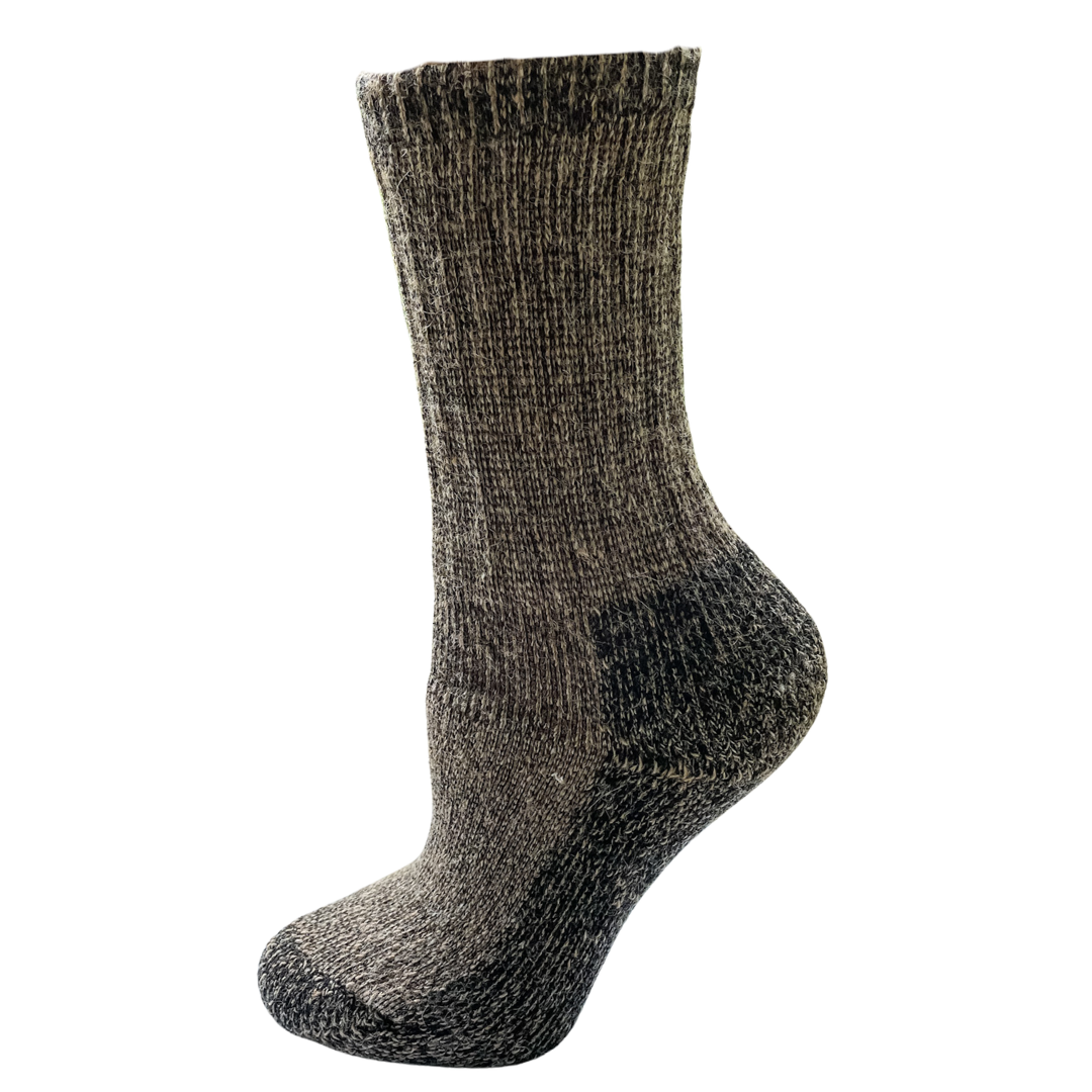 Alpaca Crew Socks - Heavy Weight Sock, Reinforced Heels & Toes, Moisture Wicking