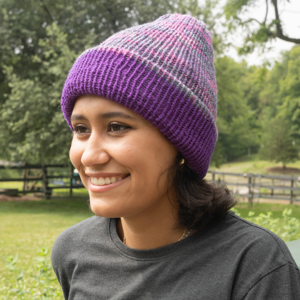 Picasso Alpaca and Merino Reversible Beanies