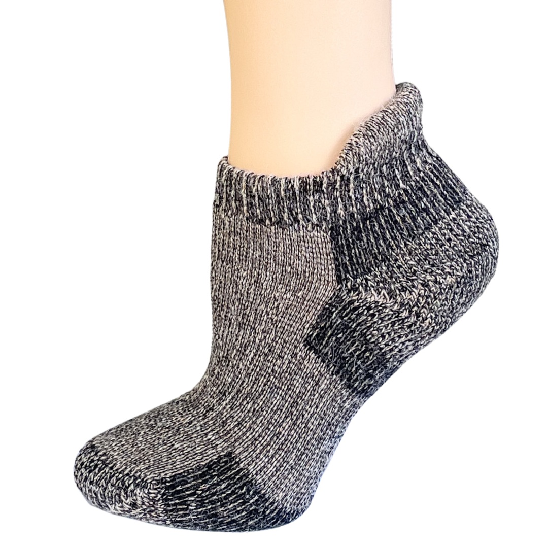 Midweight Ankle Alpaca Sock - Reinforced Heels and Toes, Breatheable Sock